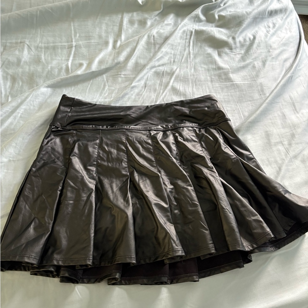 Aerie Black Skater Mini Skirt for Night Out